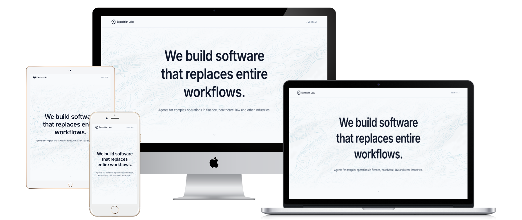 EXPEDITION LABS responsive website mockups