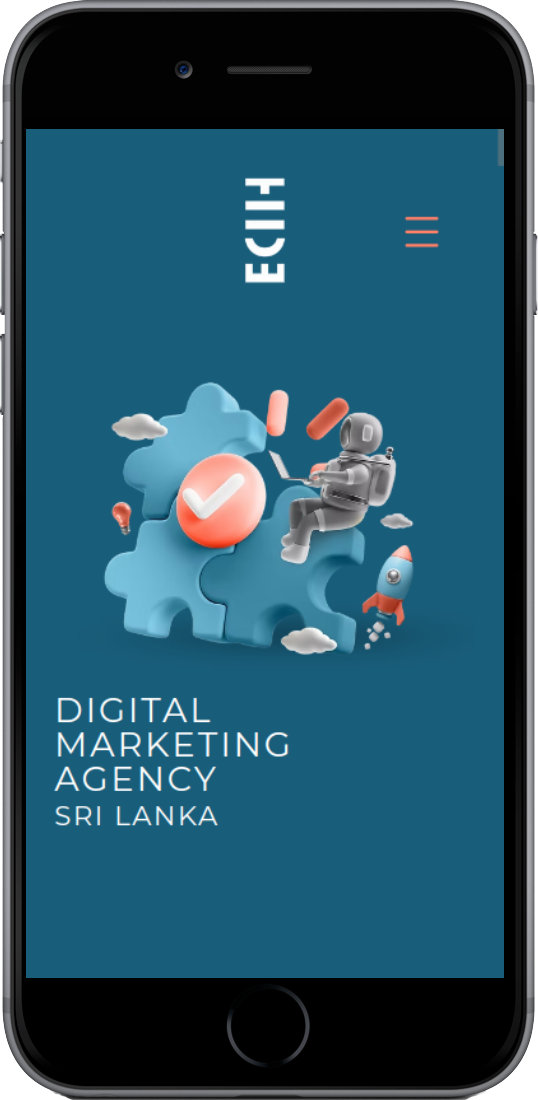 Echt Social mobile mockup on dark background